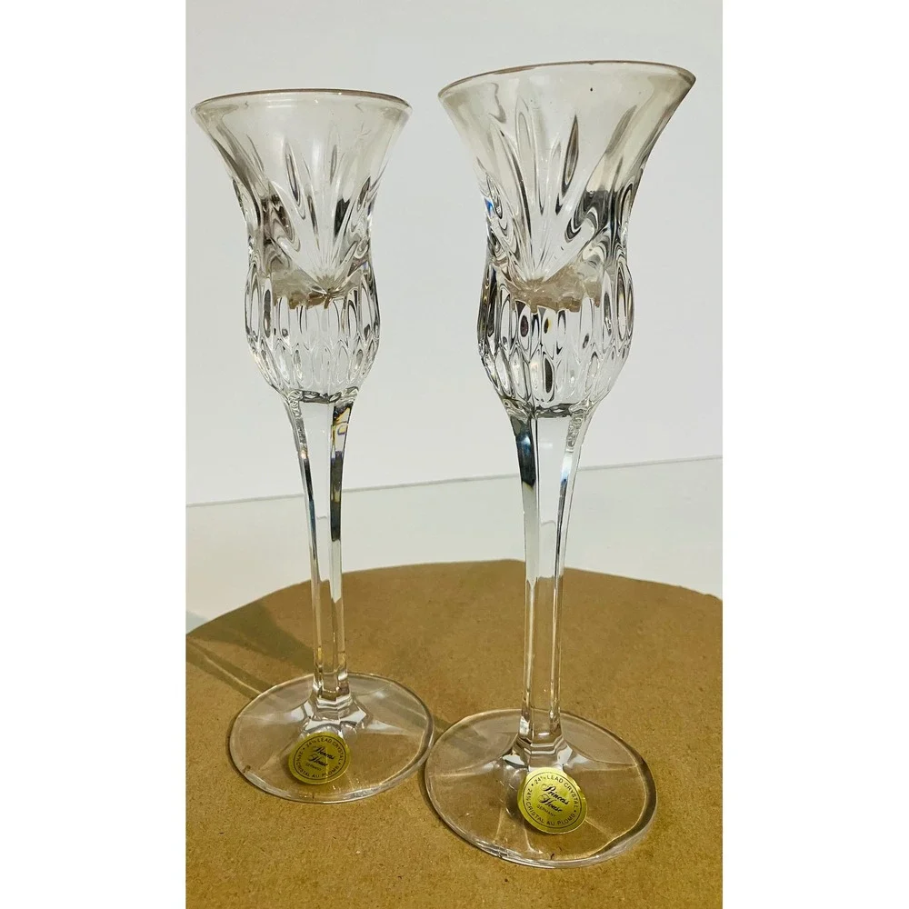 Princess House Candlestick Holders Clear cryExcellent Crystal Heritage Set